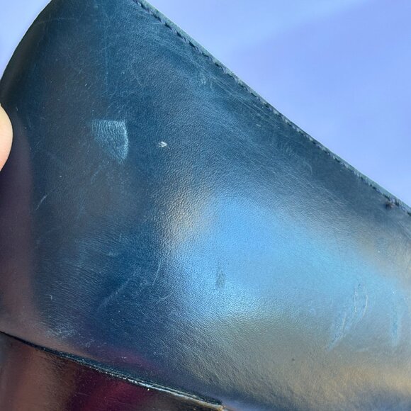 Etienne Aigner Navy Blue Leather Pumps - Picture 6 of 9